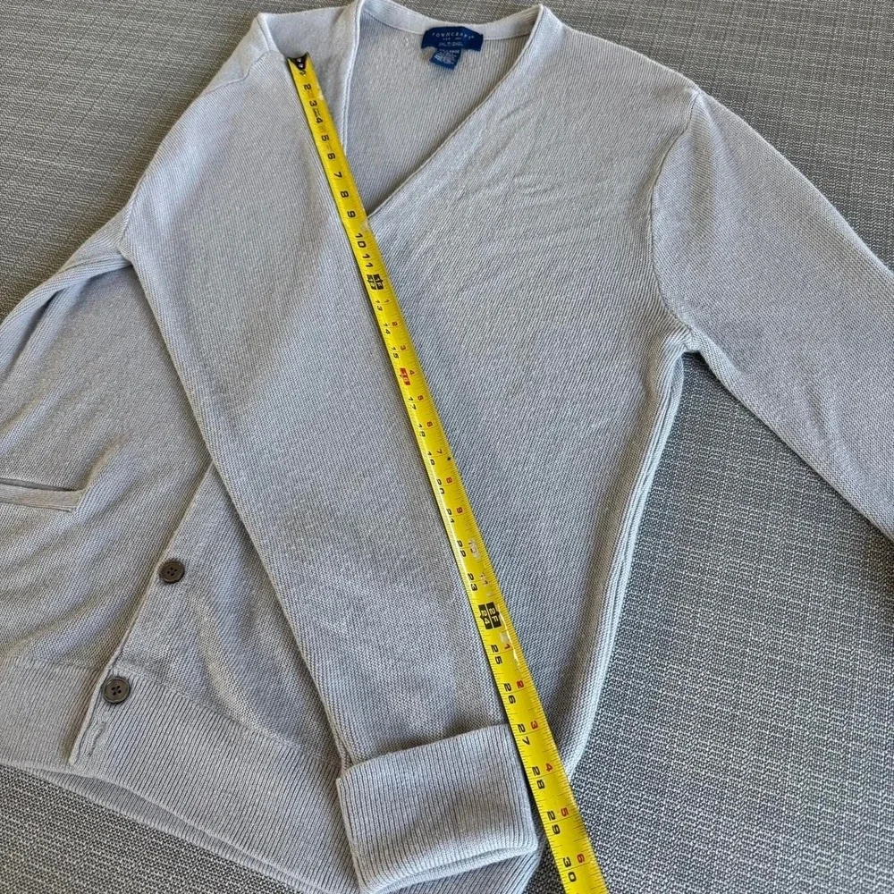 Towncraft Men's 2XL Tall Grey Acrylic Cardigan Sweater